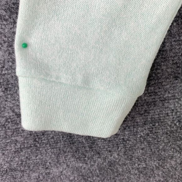 Soft Surroundings Tunic Top Sweater Women PL Crochet Hem Long Sleeve Mint Green - Picture 4 of 12